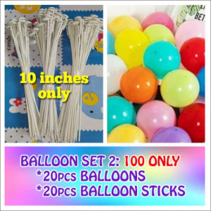 BALLOONS & STICKS PARTY PACKAGE birthday christening baptism decoration backdrop