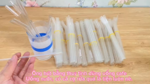 Bộ 5 Cái Ống Hút Uống Nước Cafe Bằng Thủy Tinh Trong Suốt Tái Sử Dụng Được Rất Nhiều Lần Ống Fi6 Dài 20cm #dtmaxshop