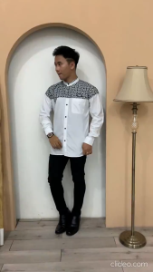 Baju Koko Falcon  Baju Koko Bordir Baju Busana Muslim Lengan panjang