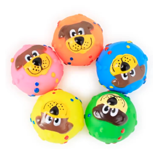 Đồ chơi banh nhựa cho Chó Mèo hình mặt cún có kèn kêu vui nhộn  - Love pets shop