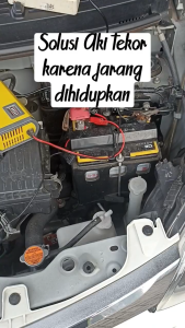 OTOHEROES Charger Aki 6A 12V Portable Warna Kuning EU Plug untuk Pengisian Aki Mobil Motor