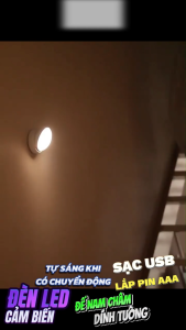 [Giao hàng 24 giờ⚡️] Đèn LED cảm biến chuyển động thông minh Pin sạc đế nam châm gắn tường xoay 360 Minh House