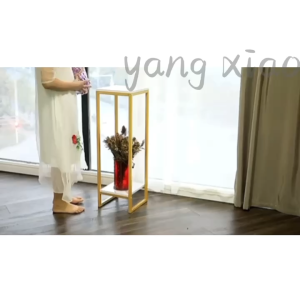 Sum🌈ชั้นวางต้นไม้ แจกัน ตกแต่งระเบียงบ้าน หรือมุมต่างๆในบ้าน แบบ2ชั้นมี2สี โครงเหล็กพ่นกันสนิม