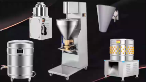 เครื่องทำลูกชิ้น มีกรวยหล่อเย็น เครื่องลูกชิ้นสแตนเลสเชิงพาณิชย์มัลติฟังก์ชั่น มีกรวยใส่น้ำแข็ง แนวตั้งขนาดใหญ่ ใช้ไฟบ้าน220V