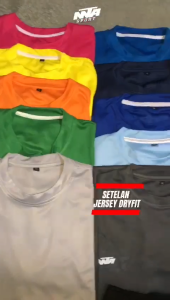 Setelan Jersey Polos Olahraga Dryfit Milano/ Setelan Jersey Sepak Bola Futsal Running Wanita Pria