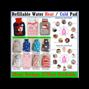 Refillable Water Heat Pack/Heat Pad with Hand Slot Cushion