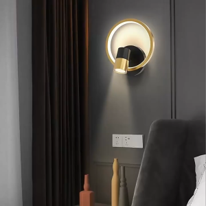 Home Decoration Bedside Round Shape Wall Lamp Entrance Hall Led Light Sconce Indoor Living Room Aisle Corridor