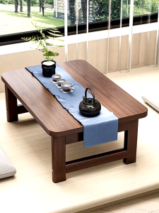 BOHO Bàn Bệt Kiểu Nhật Ngồi Bệt Ván Dày Gấp Gọn TreTự Nhiên Nhập Khẩu Nguyên Chiếc