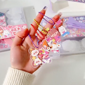 Mumystation Gantungan Kunci Akrilik DIY Guka Set Murah Goka Keychain Kotak