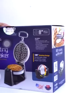 Baumann Waffle Maker 180 degrees Rotating 8 inches