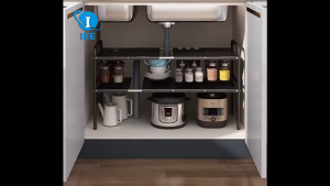 Kitchen Rack Under Sink Organizer Kitchen 2 tier Expandable Shelf Rack Adjustable Pans & Pots Rack