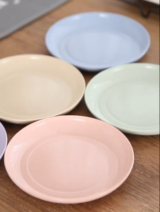 Piring Makan Serat Jerami Gandum Dengan Varian Warna Warni PR001-1