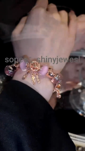 Gelang Gamora Charms Serut Bahan Titanium Steel Anti Karat Gaya Korean Style Model Elegant