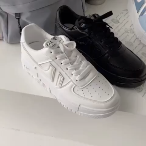 Keylen Sepatu Sneakers Wanita Sekolah VL 07 Full Hitam Untuk Pelajar Trendy Terlaris Kekinian