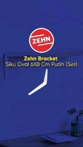 Zehn Bracket Siku Oval 6x8 Cm Putih (Set)