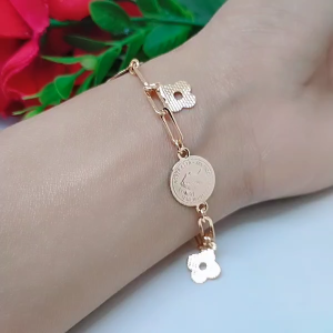 Gelang Jurai Titanium Tembaga Xuping Rodium Perhiasan Akseaoris Lapis Emas 1824 Karat