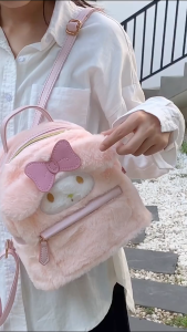 【READY STOCK】Sanrio Cinnamoroll Cute Backpack Travel Backpack Melody Students Girls Shoulder Bag (BAG55)