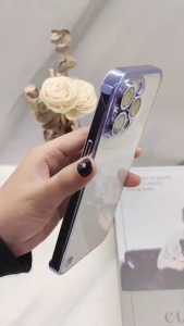 CASE LUXURY PLATING FRAMELESS CAMERA LENS PROTECTOR TRANSPARANT CASING FOR IPHONE 15 15PRO 15PROMAX 14 14PRO 14PROMAX 13 13PRO 13PROMAX - AYFONE CASE AF-020