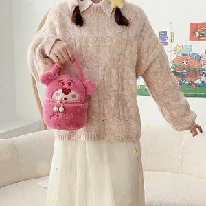 Gratis Semua - Tas Tangan Mini Karakter / Handbag Bulu Halus Lucu / Totebag Fashion Anak Perempuan / Cute Bag
