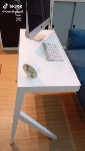 [จัดส่งพร้อมติดตั้งฟรี] KIOSK โต๊ะทำงานโมเดิร์น (โต๊ะเหล็ก) กว้าง 90 ซม. รุ่น BV-11