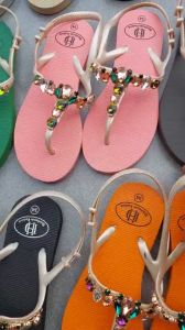 dép quai hậu đính đá (form rộng đặt lùi size) sandals đế cao su dẻo quai mềm mang êm chân tiện lợi sang trọng size 36 đến 39