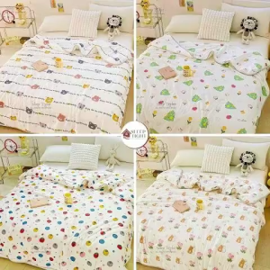 Baby Comforter Cartoon Summer Cool Blanket Selimut Kanak-Kanak Grade A Soy Bean Selimut #BXJ