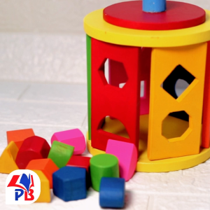Sorting Box Geo Tabung - Mainan Kayu Edukasi Anak-Alat Peraga Edukasi Untuk Anak TK PAUD - Alat Peraga Edukatif Anak