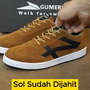 SEPATU PRIA TERBARUSOL DIJAHITSNEAKERS GUMERS TANCOCOK UNTUK KERJASEKOLAHSANTAIOLAHRAGA. GRATIS KAOS KAKI