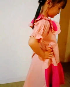 Midi Dress Naya Anak Perempuan Korea Style Usia 3 - 5 Tahun