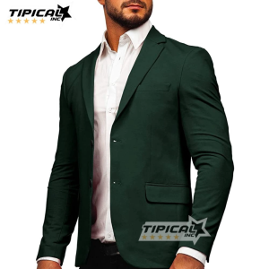 TIPICAL.INC JAS BLAZER FORMAL PRIA HIJAU TUA Jas Bisnis Hijau Tua Pria Tuxedo Pengantin Pria Pengiring Pria Pesta Prom Pernikahan Formal Blazer