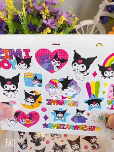 Sanrio Cartoon Anime Melody Hello Kitty Kuromi Tattoo Stickers Waterproof Temporary Tattoos Body Art