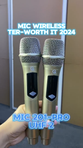 Mic Wireless PRO UHF 2 microphone wireless G-Power dapat dua Mic baterai cas Original termurah