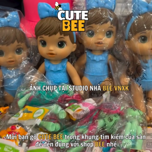 Búp bê Baby Alive Sudsy dư xịn xuất Mỹ cao 32cm tóc nâu dài không phụ kiện - Đồ chơi CUTE BEE