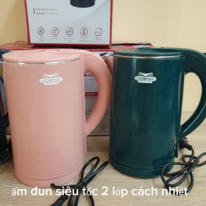 Ấm Đun Siêu Tốc 2 Lớp Cách Nhiệt LADOMAX HA-816 - Công suất: 1500W- Dung Tích 2.0 -Tự động ngắt khi sôi - Hàng Chính Hãng