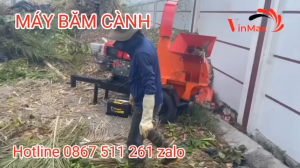 Máy băm chế phẩm nông nghiệp băm cành cây làm phân bón cho trang trại