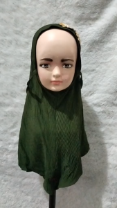 SYIRIA PRISKET MELATI - BERGO PLISKET ANAK JERSEY BALON - HIJAB ANAK
