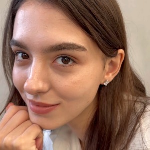 SWAN - Double Baguette Earring ต่างหูเงินแท้ เพชรทรงบาเก็ต Cubic Zirconia