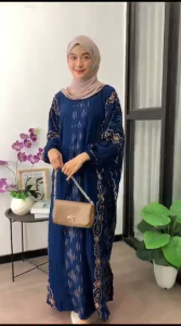 Kaftan Motif Terbaru Mewah Dan Elegan Ukuran Jumbo Bahan Rayon Premium Busui Trendy Nyaman Dipakai