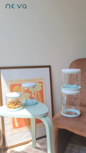 NOVA รุ่น GL กระปุกแก้ว เก็บนมผงสูญญากาศ ป้องกันความชื้น มด แมลง สำหรับใส่นมผง ขนม อาหารแห้ง