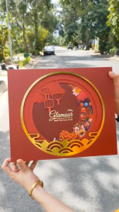 Combo 2 Hộp Cứng Trung Thu 4 bánh Cao Cấp- Cắt Lớp 3D  – Hộp Múa Lân  Mẫu Độc Quyền Đựng Bánh 150-250g