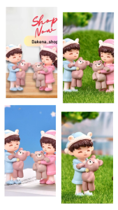 ORNAMEN MINIATUR  MULTI MOTIF  PASANGAN MESRA BEAR  / MOTIF LUCU BERUANG