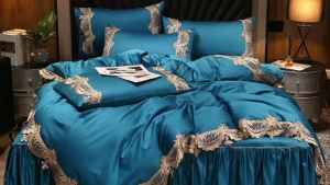 Jasmine Egyption Cotton 300TC 5 in 1set Korean style bedsheet set wedding birthday present for girl