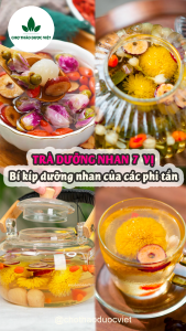 10 Gói trà hoa dưỡng nhan 7 vị hoa hồng hoa cúc nụ nhài long nhãn kỳ tử táo đỏ đường phèn