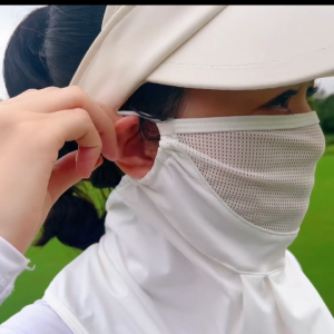 PlayEagle Golf Face Cover UV Mask Protection Professional Ice Cool Silk
