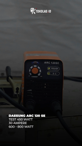 Mesin Travo Trafo Las MMA Stick Inverter Welding Daesung ARC 120 SE Ampre 450 Watt Korea Murah Termurah Kecil Soft Switching