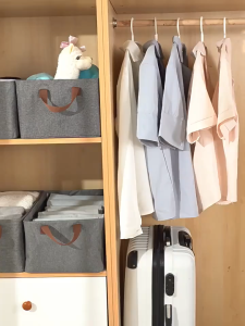 10pcs Foldable Clothes Storage Box with Steel Frame Wardrobe Organizer Socks Shirts Pants Undewear Storage Box Stackable Separation Boxes Space Saver