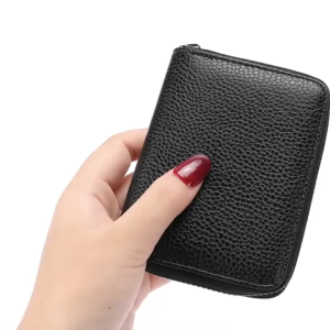 Men RFID-Protected Leather Wallet with Multiple Card Slots and Organizer