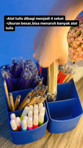 Rak ATK Meja Kantor 4 Sekat / KOTAK PENYIMPANAN ALAT TULIS aksesoris SERBAGUNA