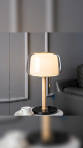 Đèn Bàn Thủy Tinh Đôi Phong Cách Bắc Âu Đèn Để Bàn Decor Không Gian Sống