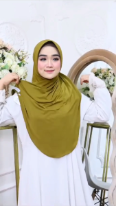BERGO PET OVAL JISO by YULIAN / JILBAB INSTAN JERSEY TERBARU DAN KEKINIAN / HIJAB WANITA DEWASA